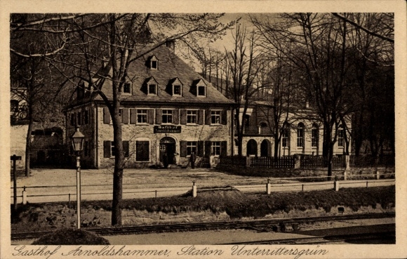Ak Unterrittersgrün Breitenbrunn in het Erzgebirge, Gasthof Arnholdshammer