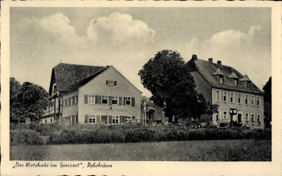 Postcard Rohrbrunn Weibersbrunn in the Spessart, Inn in the Spessart