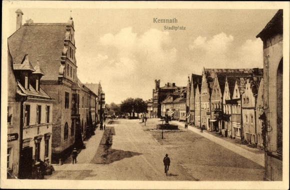 Postcard Kemnath in the Upper Palatinate, town square