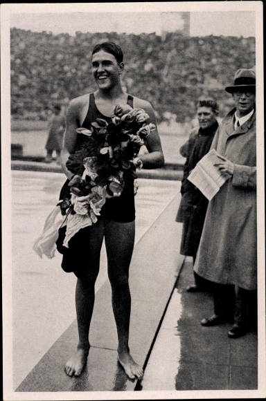 Collection picture Olympia 1936, backstroke swimmer Adolf Kiefer