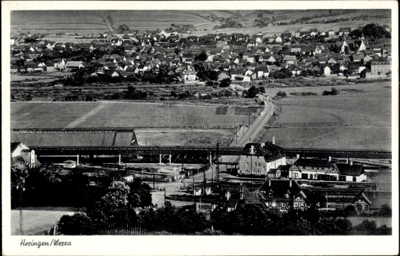 Postcard Heringen an der Werra, general view