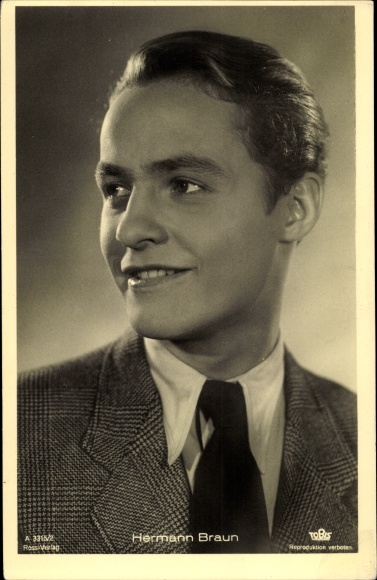 Ak Schauspieler Hermann Braun, Portrait, Ross Verlag A 3315 2