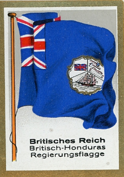 Collective image flags non-European. Countries No. 384 British Honduras, government flag