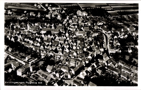 Postcard Knittlingen in Württemberg, aerial photograph