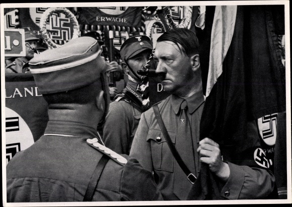 Sammelbild Adolf Hitler, Japanische Marineabordnung 1934, Sammelwerk Nr. 15 Bild 78