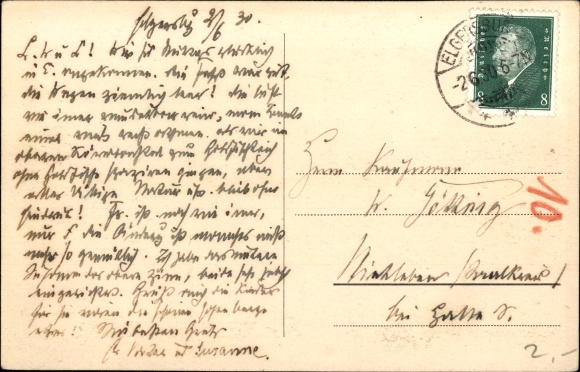 Postcard Elgersburg in the Ilm district of Thuringia, view from Enterleinsweg