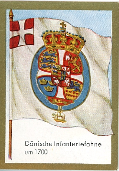 Collective picture historical flags picture no. 141, Danish infantry flag around 1700