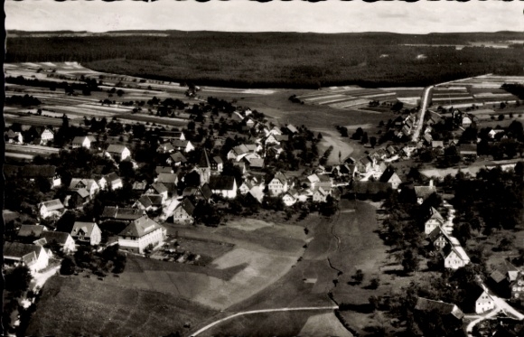 Postcard Neuweiler in the Black Forest, aerial photograph