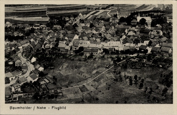 Postcard Baumholder im Westrich, aerial photograph