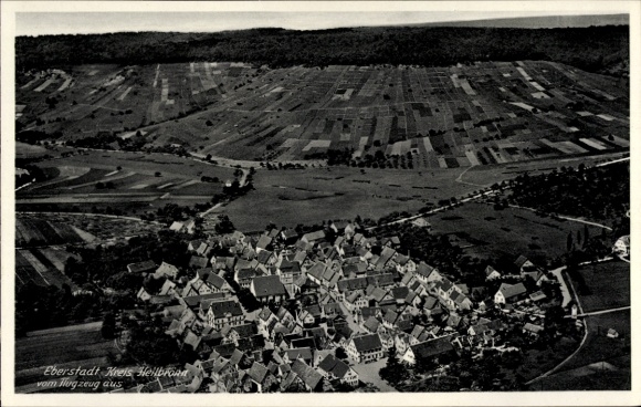 Postcard Eberstadt in Württemberg, aerial photograph
