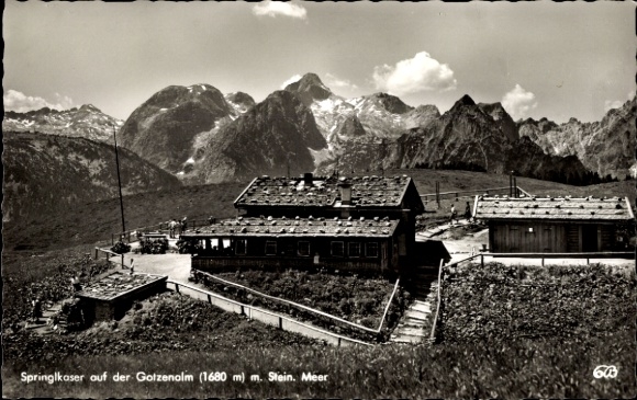 Postcard Berchtesgaden Oberbayern, Gotzenalm, Springlkaser