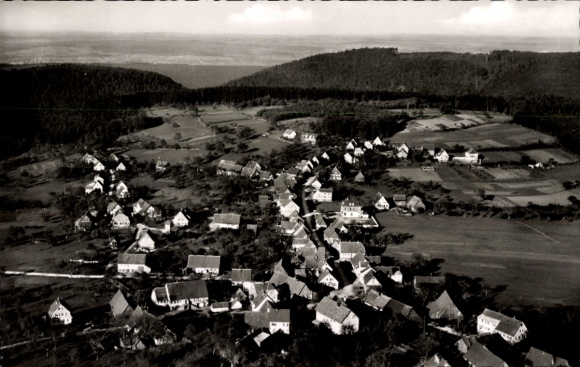 Postcard Waldrennach Neuenbürg an der Enz Black Forest, aerial photograph