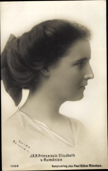 Postcard Princess Elisabeth of Romania