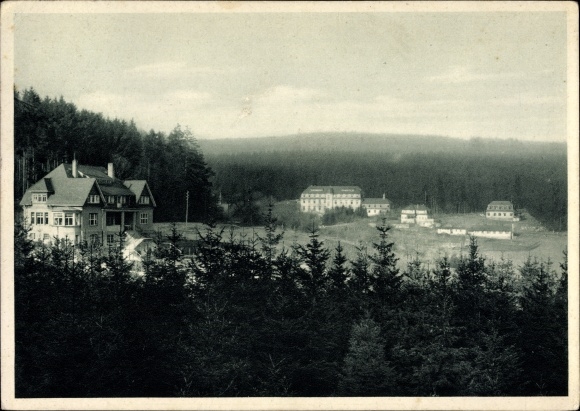 Postcard Elgershausen Schauenburg in northern Hesse, view of the Waldhof