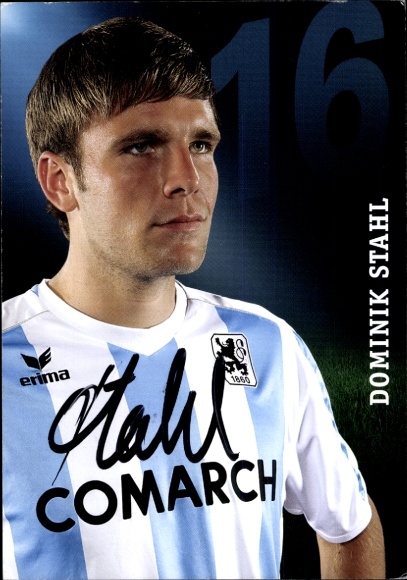 Autogrammkarte Fußballer Dominik Stahl, TSV 1860 München, Autogramm