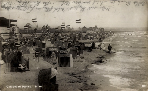 Postcard Ostseebad Dahme in Holstein, beach