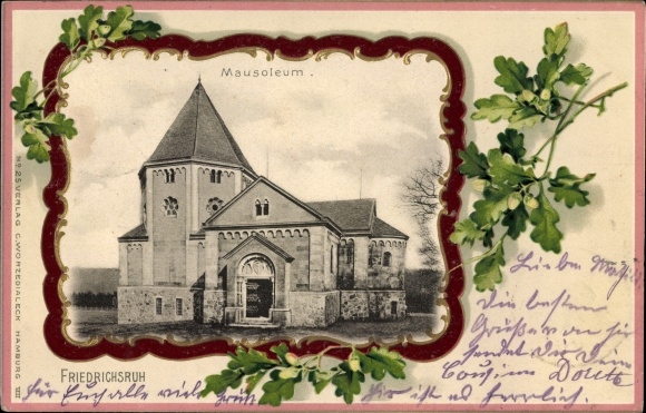 Embossed Passepartout PC Friedrichsruh Aumühle Lower Saxony, Bismarck Mausoleum