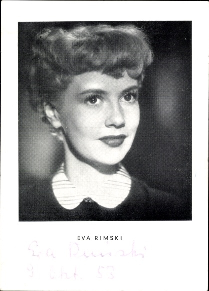 Ak Schauspielerin Eva Rimski, Portrait, Autogramm