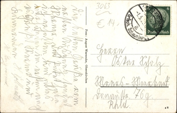 Postcard Obernkirchen in Schaumburg, pub to the brewery, hunting room, taproom