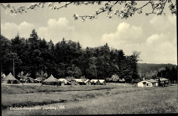 Postcard Grünberg in Hesse, forest recreation area