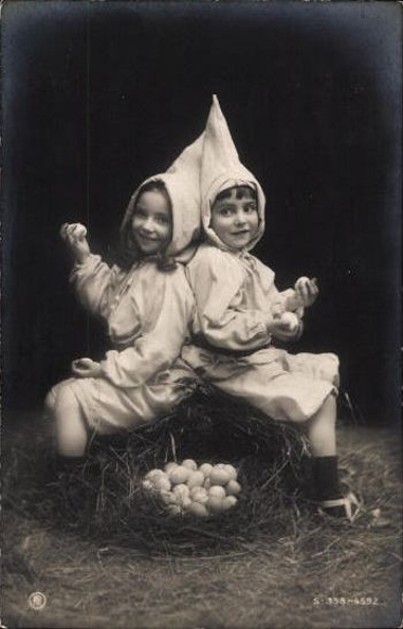 6 AK Kinder Ostereier