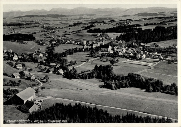 Ak Heimenkirch im Allgäu, Fliegeraufnahme