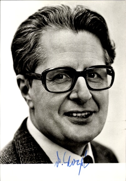 Photo Postcard Jochen Vogel, SPD Chairman, Portrait, Autograph