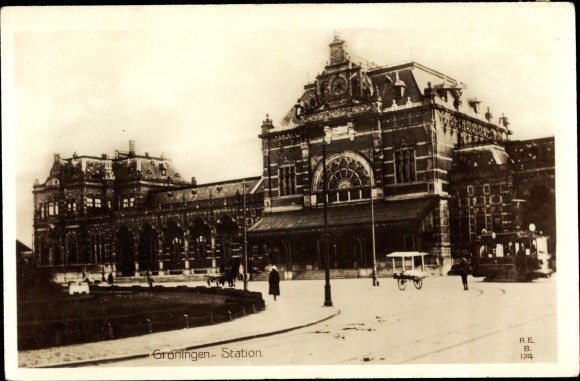 PC Groningen Netherlands, station, train station, tram