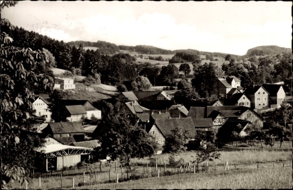 Ansichtkaart Allertshofen Modautal in het Odenwald, panorama vanaf de plaats