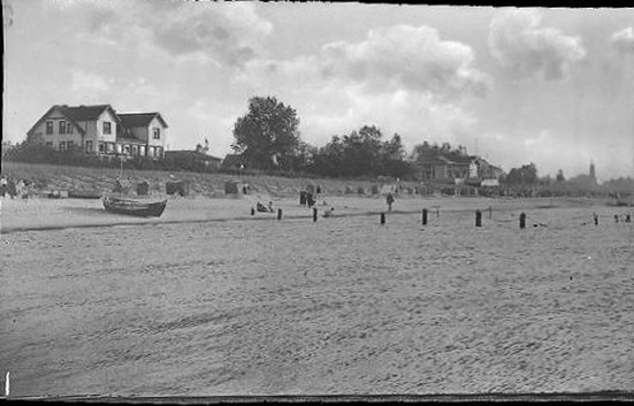 24 Negative Berg-Dievenow in Pommern, Promenade, Strand, Steg, Segelboot