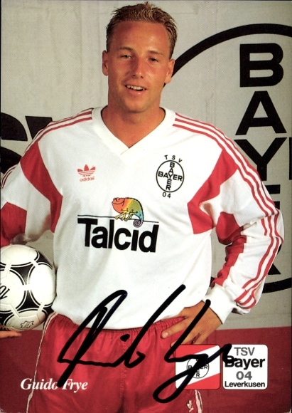 Autogrammkarte Fußballer Guido Frye, Bayer 04 Leverkusen, Autogramm