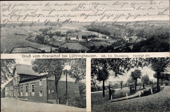 Postcard Lüttringhausen Remscheid in the Bergisches Land, Kranerhof, owner Ed. Stursberg, Panorama