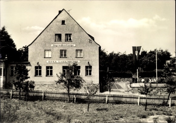 Postcard Fröbersgrün Syrau Vogtland, youth hostel Rosa Luxemburg