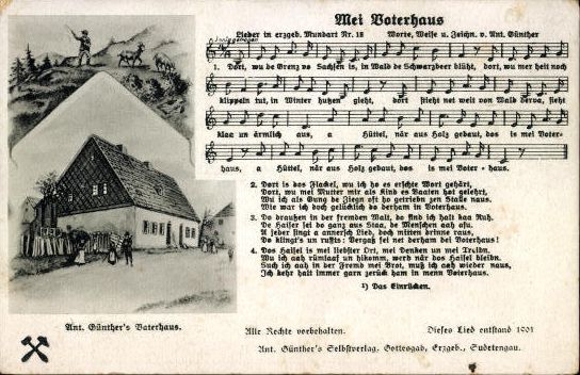 30 individual song cards, Anton Günther