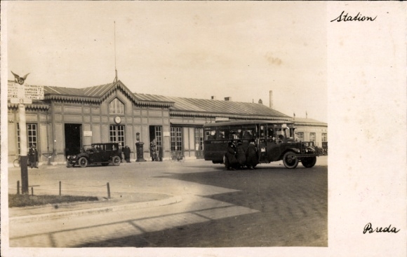 Postcard Breda North Brabant, train station
