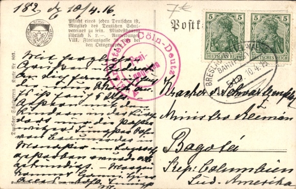 Artist Postcard Kuderna, Franz, Being German means being smart, Böttcher