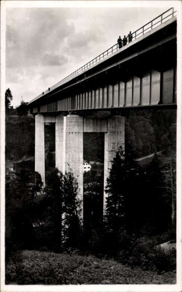 Ak Weyarn Oberbayern, Mangfallbrücke der Reichsautobahn München Landesgrenze