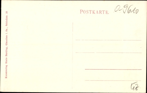 Postcard Glauchau in Saxony, Lichtensteiner Straße seen from Chemnitzer Platz