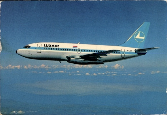 Postcard passenger aircraft, Luxair, Boeing 737-200
