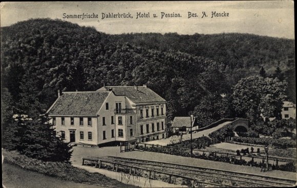 Postcard Dahlerbrück Schalksmühle in Sauerland, Hotel and Pension, A. Hencke