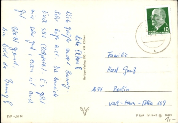 Postcard sailing training ship Wilhelm Pieck, holiday ship GTMS Fritz Heckert, ferry Sassnitz