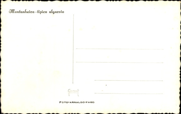 Photo Postcard rider on horse on the road, Montanheica-típico algacolo