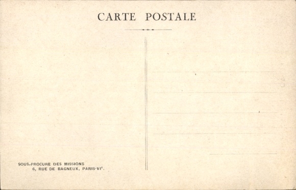 Postcard Fiji, Missions of the Marist Fathers, fruit picked from the breadfruit tree