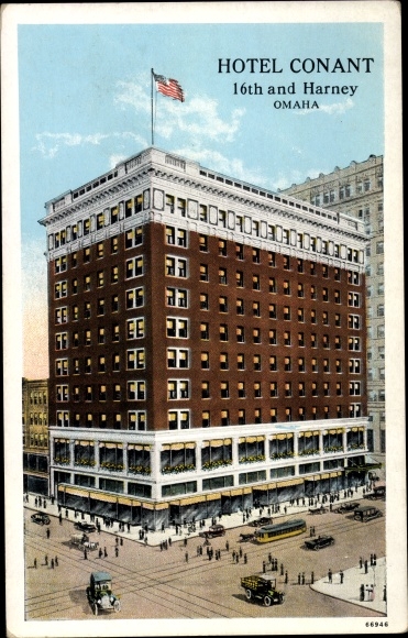 Ak Omaha Nebraska VS, Hotel Conant, 16th en Harney