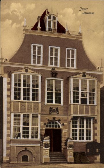 Postcard Jever in Oldenburg Friesland, Town Hall