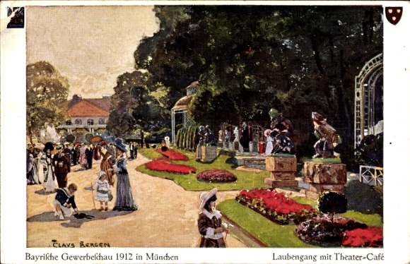 KP artystyczna Bergen, Claus, Monachium, Bawaria, Targi Bawarskie 1912, pasaż