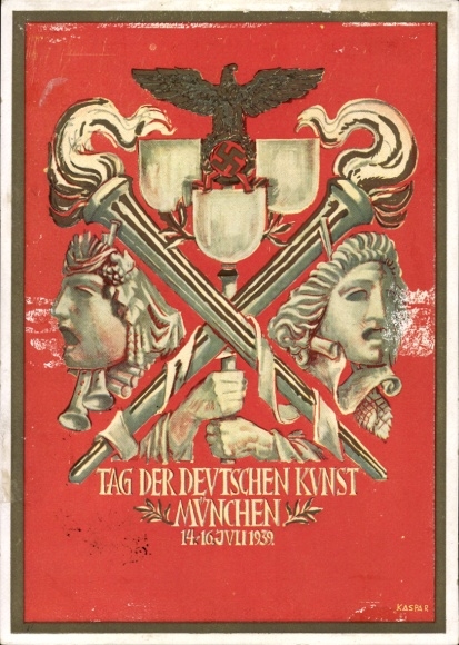 Künstler Ak Kaspar, München, Tag der deutschen Kunst, 14.-16. Juli 1939