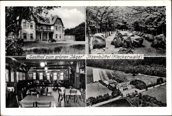 PC Itzenbüttel Jesteburg in Lower Saxony, Gasthof zum Grüne Jäger, outside and inside view