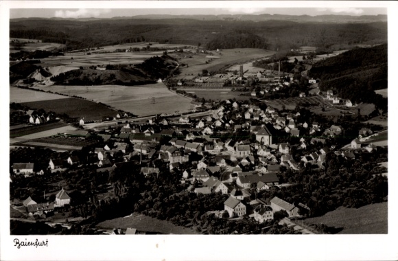 Postcard Baienfurt in Oberschwaben Württemberg, aerial photograph