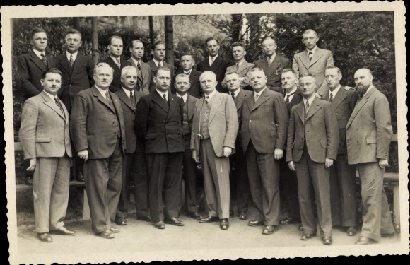 PC wagon and tent mission team summer 1937, Ballmann, Möhlmann, Wirth, Schulze